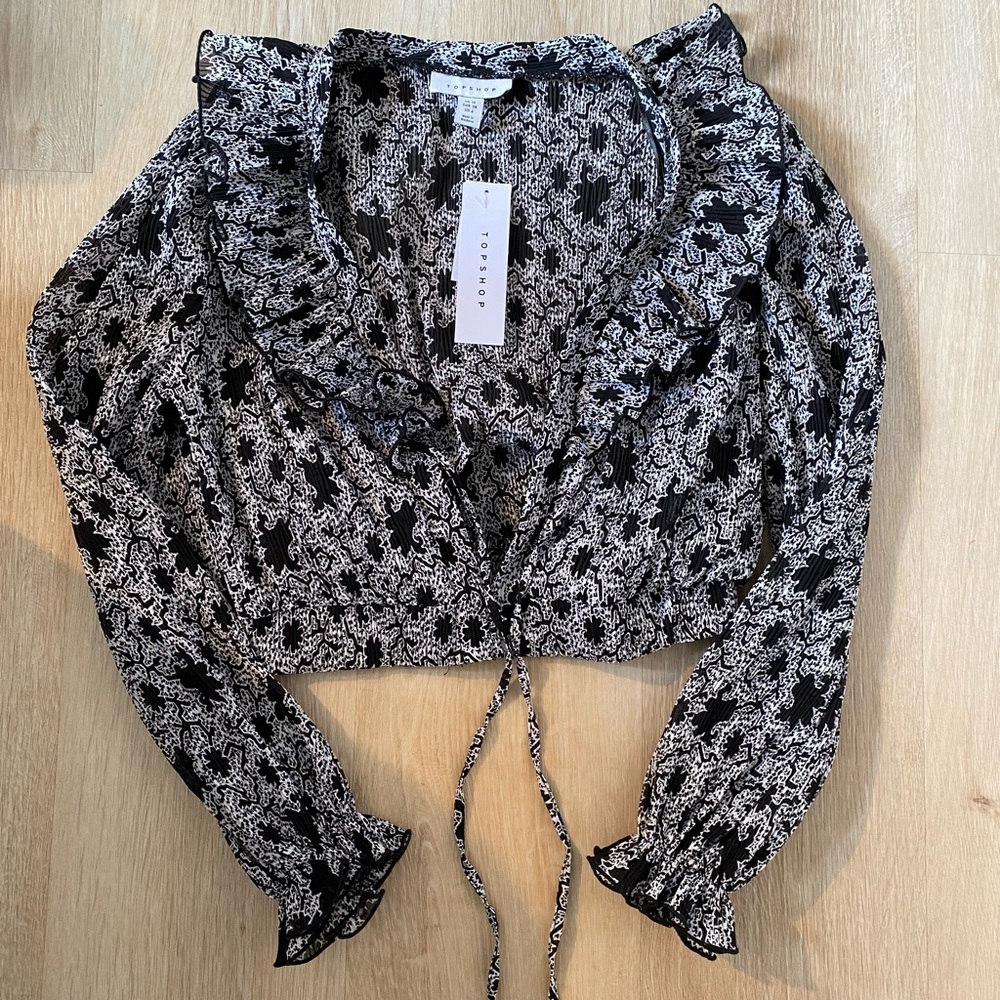 Topshop cropped blouse
